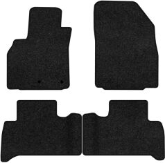 Акція на Ворсові килимки EVAtech Premium в салон авто для Renault Grand Scenic (III) 5 seats (non-moving armrest) AT 2009-2015 3 покоління Minivan EU Чорний кант від Rozetka