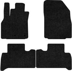 Акція на Ворсові килимки EVAtech Standard в салон авто для Renault Grand Scenic (III) 7 seats (non-moving armrest) MT 2009-2015 3 покоління Minivan EU Чорний кант від Rozetka
