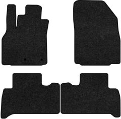 Акція на Ворсові килимки EVAtech Premium в салон авто для Renault Grand Scenic (III) 7 seats (non-moving armrest) MT 2009-2015 3 покоління Minivan EU Чорний кант від Rozetka