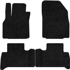 Акція на Ворсові килимки EVAtech Standard в салон авто для Renault Grand Scenic (III) 5 seats (non-moving armrest) AT 2009-2015 3 покоління Minivan EU Чорний кант від Rozetka
