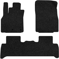 Акція на Ворсові килимки EVAtech Premium в салон авто для Renault Grand Scenic (III) 7 seats (non-moving armrest) MT 2009-2015 3 покоління Minivan EU Чорний кант від Rozetka