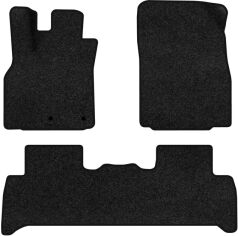 Акція на Ворсові килимки EVAtech Premium в салон авто для Renault Grand Scenic (III) 7 seats (non-moving armrest) MT 2009-2015 3 покоління Minivan EU Чорний кант від Rozetka