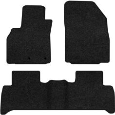 Акція на Ворсові килимки EVAtech Premium в салон авто для Renault Grand Scenic (III) 5 seats (non-moving armrest) AT 2009-2015 3 покоління Minivan EU Чорний кант від Rozetka