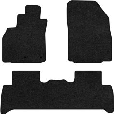 Акція на Ворсові килимки EVAtech Premium в салон авто для Renault Grand Scenic (III) 7 seats (non-moving armrest) MT 2009-2015 3 покоління Minivan EU Чорний кант від Rozetka