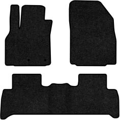 Акція на Ворсові килимки EVAtech Standard в салон авто для Renault Grand Scenic (III) 5 seats (non-moving armrest) AT 2009-2015 3 покоління Minivan EU Чорний кант від Rozetka