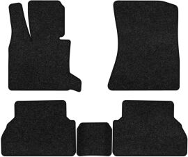 Акція на Ворсові килимки EVAtech Premium в салон авто для BMW X5 (E70) (closed threshold) 2006-2013 2 покоління SUV USA Чорний кант від Rozetka