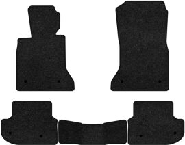 Акція на Ворсові килимки EVAtech Premium в салон авто для BMW 5 Series (F11) RWD Mechanical seats 2010-2013 6 покоління Combi EU Чорний кант від Rozetka