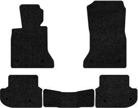 Акція на Ворсові килимки EVAtech Standard в салон авто для BMW 5 Series (F10) Mechanical seats 2010-2013 6 покоління Sedan EU Чорний кант від Rozetka