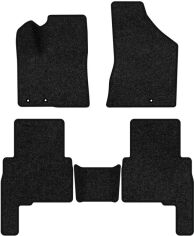 Акція на Ворсові килимки EVAtech Premium в салон авто для Kia Sorento (XM) (Hinged Gas Pedal) 7 seats 2009-2012 2 покоління SUV EU Чорний кант від Rozetka