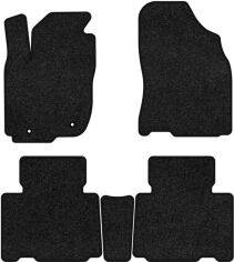 Акція на Ворсові килимки EVAtech Premium в салон авто для Toyota RAV4 (XA40) (closed threshold) 2013-2016 4 покоління SUV USA Чорний кант від Rozetka