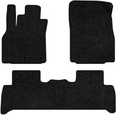 Акція на Ворсові килимки EVAtech Standard в салон авто для Renault Grand Scenic (III) 7 seats (non-moving armrest) MT 2009-2015 3 покоління Minivan EU Чорний кант від Rozetka