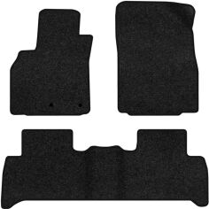 Акція на Ворсові килимки EVAtech Premium в салон авто для Renault Grand Scenic (III) 5 seats (non-moving armrest) AT 2009-2015 3 покоління Minivan EU Чорний кант від Rozetka