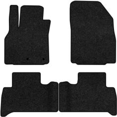 Акція на Ворсові килимки EVAtech Premium в салон авто для Renault Grand Scenic (III) 5 seats (non-moving armrest) AT 2009-2015 3 покоління Minivan EU Чорний кант від Rozetka