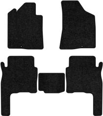 Акція на Ворсові килимки EVAtech Standard в салон авто для Hyundai Santa FE (CM) 5 seats 2006-2010 2 покоління SUV Korea Чорний кант від Rozetka