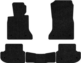 Акція на Ворсові килимки EVAtech Standard в салон авто для BMW 5 Series (F11) RWD Mechanical seats 2010-2013 6 покоління Combi EU Чорний кант від Rozetka