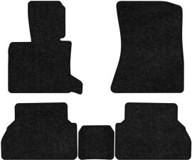 Акція на Ворсові килимки EVAtech Standard в салон авто для BMW X5 (E70) (closed threshold) 2006-2013 2 покоління SUV USA Чорний кант від Rozetka