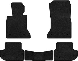 Акція на Ворсові килимки EVAtech Premium в салон авто для BMW 5 Series (F10) Mechanical seats 2010-2013 6 покоління Sedan EU Чорний кант від Rozetka