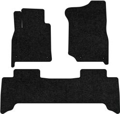 Акція на Ворсові килимки EVAtech Standard в салон авто для Toyota Land Cruiser (100) 7 seats Restyling 2003-2007 1 покоління SUV EU Чорний кант від Rozetka