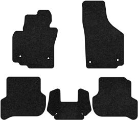 Акція на Ворсові килимки EVAtech Premium в салон авто для Seat Altea XL MT 2006-2015 1 покоління Minivan EU Чорний кант від Rozetka