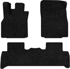 Акція на Ворсові килимки EVAtech Standard в салон авто для Renault Grand Scenic (III) 7 seats (non-moving armrest) MT 2009-2015 3 покоління Minivan EU Чорний кант від Rozetka
