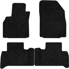 Акція на Ворсові килимки EVAtech Standard в салон авто для Renault Grand Scenic (III) 5 seats (non-moving armrest) AT 2009-2015 3 покоління Minivan EU Чорний кант від Rozetka