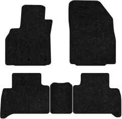 Акція на Ворсові килимки EVAtech Standard в салон авто для Renault Grand Scenic (III) 5 seats (non-moving armrest) AT 2009-2015 3 покоління Minivan EU Чорний кант від Rozetka