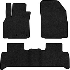 Акція на Ворсові килимки EVAtech Premium в салон авто для Renault Grand Scenic (III) 5 seats (non-moving armrest) AT 2009-2015 3 покоління Minivan EU Чорний кант від Rozetka