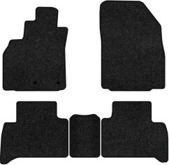 Акція на Ворсові килимки EVAtech Premium в салон авто для Renault Grand Scenic (III) 7 seats (non-moving armrest) MT 2009-2015 3 покоління Minivan EU Чорний кант від Rozetka