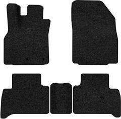 Акція на Ворсові килимки EVAtech Premium в салон авто для Renault Grand Scenic (III) 7 seats (non-moving armrest) MT 2009-2015 3 покоління Minivan EU Чорний кант від Rozetka