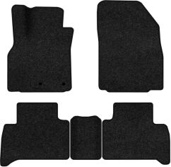 Акція на Ворсові килимки EVAtech Premium в салон авто для Renault Grand Scenic (III) 5 seats (non-moving armrest) AT 2009-2015 3 покоління Minivan EU Чорний кант від Rozetka