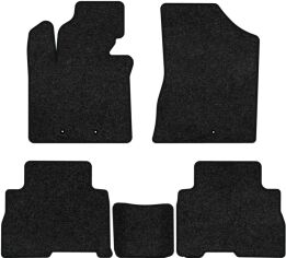 Акція на Ворсові килимки EVAtech Premium в салон авто для Kia Sorento (XM) 5 seats Restyling 2012-2014 2 покоління SUV Korea Чорний кант від Rozetka