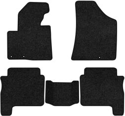 Акція на Ворсові килимки EVAtech Premium в салон авто для Hyundai Santa FE (CM) Restyling (Floor Gas Pedal) 5 seats (3 clips) 2010-2012 2 покоління SUV EU Чорний кант від Rozetka
