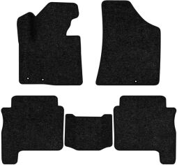Акція на Ворсові килимки EVAtech Standard в салон авто для Hyundai Santa FE (CM) Restyling (Floor Gas Pedal) 5 seats 2010-2012 2 покоління SUV USA Чорний кант від Rozetka