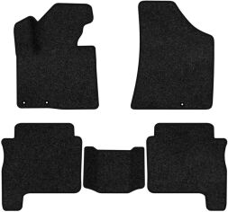 Акція на Ворсові килимки EVAtech Premium в салон авто для Hyundai Santa FE (CM) Restyling (Floor Gas Pedal) 5 seats (3 clips) 2010-2012 2 покоління SUV EU Чорний кант від Rozetka