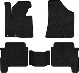 Акція на Ворсові килимки EVAtech Premium в салон авто для Hyundai Santa FE (CM) Restyling (Floor Gas Pedal) 5 seats (3 clips) 2010-2012 2 покоління SUV EU Чорний кант від Rozetka