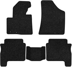 Акція на Ворсові килимки EVAtech Premium в салон авто для Hyundai Santa FE (CM) Restyling (Floor Gas Pedal) 5 seats 2010-2012 2 покоління SUV USA Чорний кант від Rozetka