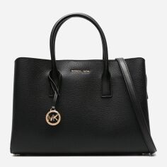 Акція на Сумка портфель жіноча з натуральної шкіри Michael Kors mko30s4g9rs3t-001 Чорна від Rozetka