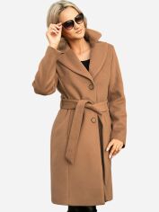 Акція на Пальто осіннє коротке жіноче Gamstel Ala 2XL Коричневе від Rozetka