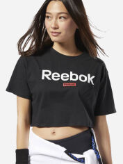 Акція на Футболка бавовняна жіноча Reebok FI2032 S Чорна від Rozetka