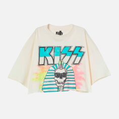 Акція на Футболка бавовняна жіноча H&M 978114006c20 M Молочна від Rozetka