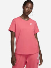 Акція на Футболка бавовняна жіноча Nike Sportswear Club Essentials DX7902-629 S Рожева від Rozetka