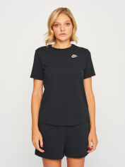 Акція на Футболка бавовняна жіноча Nike W Nsw Club Ss Tee DX7902-010 XS Чорна від Rozetka