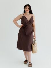 Акція на Сарафан жіночий ARTKNIT На запах L-XL Шоколад від Rozetka