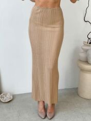 Акція на Спідниця довга осіння жіноча ARTKNIT Loren 39587 XL Бежева від Rozetka