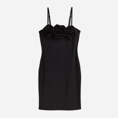 Акція на Плаття коротке літнє жіноче H&M XAZ443313YEQS XS Чорне від Rozetka
