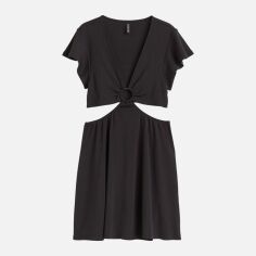 Акція на Сукня коротка літня жіноча H&M 1065202003c20 S Чорна від Rozetka