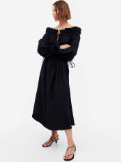 Акція на Сукня міді літня жіноча H&M 1173693001c20 S Чорна від Rozetka