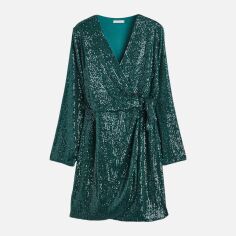 Акція на Сукня вечірня коротка літня жіноча H&M 1119666002c20 2XL Зелена від Rozetka