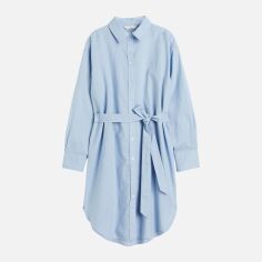 Акція на Сукня-сорочка міді літня жіноча H&M 1143719002c20 XS Блакитна від Rozetka