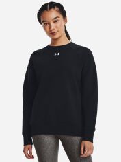 Акція на Світшот на флісі жіночий Under Armour UA Rival Fleece Crew 1379508-001 M Чорний від Rozetka